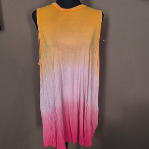 Lane Bryant Sleeveless Gradient Top - Yellow and Pink